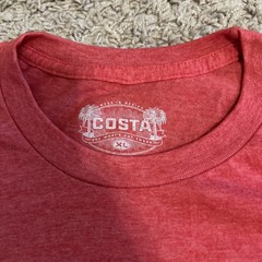 New! Costa Del Mar T-Shirt Mens X-Large Red Heathered Short Sleeve Graphic Tee
