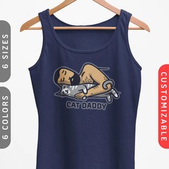 Personalized Cat Daddy Tank Top Custom Pet Lover Gift Mens