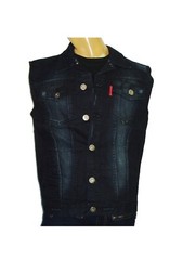 MENS BIKER DENIM VEST (DIRECT MANUFACTURER TO YOU) + FREE SHIPPING