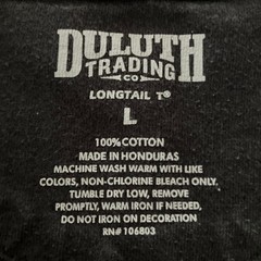 Duluth Trading Co. T-Shirt Men’s L Black Longtail T with Graphic Print
