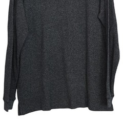 High Stretch Mens Long Sleeve Henley Shirt Size XL Gray Ribbed