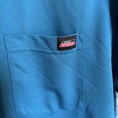 Dickies Men’s Medium Tshirt Teal Blue Polyester Short Sleeve Work Shirt EUC