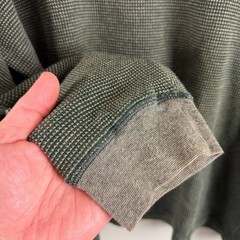 American Eagle Mens LG Green Waffle Longsleeve 2000s 100% Cotton Shirt Sweater