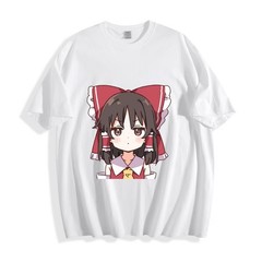 Touhou Project Reimu Hakurei T-Shirt – Chibi Portrait Red Bow Design Unisex Tee