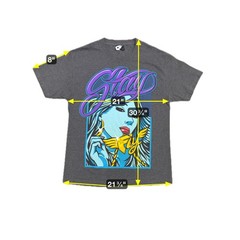 Famous Stars & Straps Stay Fly Shirt Mens Large Gray Pop Art Streetwear Tee Y2K