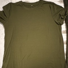 Men L Green Solid Short Sleeve Crew Neck Jersey Knit Polyester Elastane T-Shirt