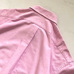 Ralph Lauren BLAKE Oxford Shirt L Short Sleeve Blue Stripes Used For 14Y+ Japan
