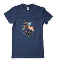 Bright Colourful Metallic Robot Skull Android Personalised Unisex Adult T Shirt