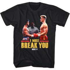 Rocky IV Ivan Drago Must Break You Men’s T Shirt Balboa Boxing Championship Top