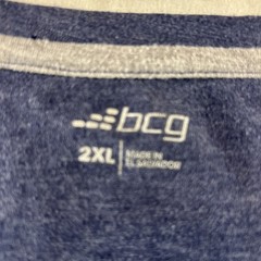 Men’s BCG Football Graphic T-Shirt Short Sleeve Blue-Gray Size 2XL