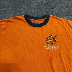 HYP T-Shirt Mens Size L Orange Ringer Graphic Cotton Global Feeding Frenzy 2005