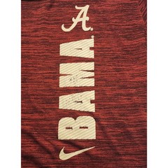 Nike Alabama Crimson Tide Bama Dri-FIT Heathered Red Performance T-Shirt Mens L