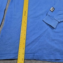Vintage Starter Shirt Mens Medium Blue Long Sleeve Sports Graphic Made USA