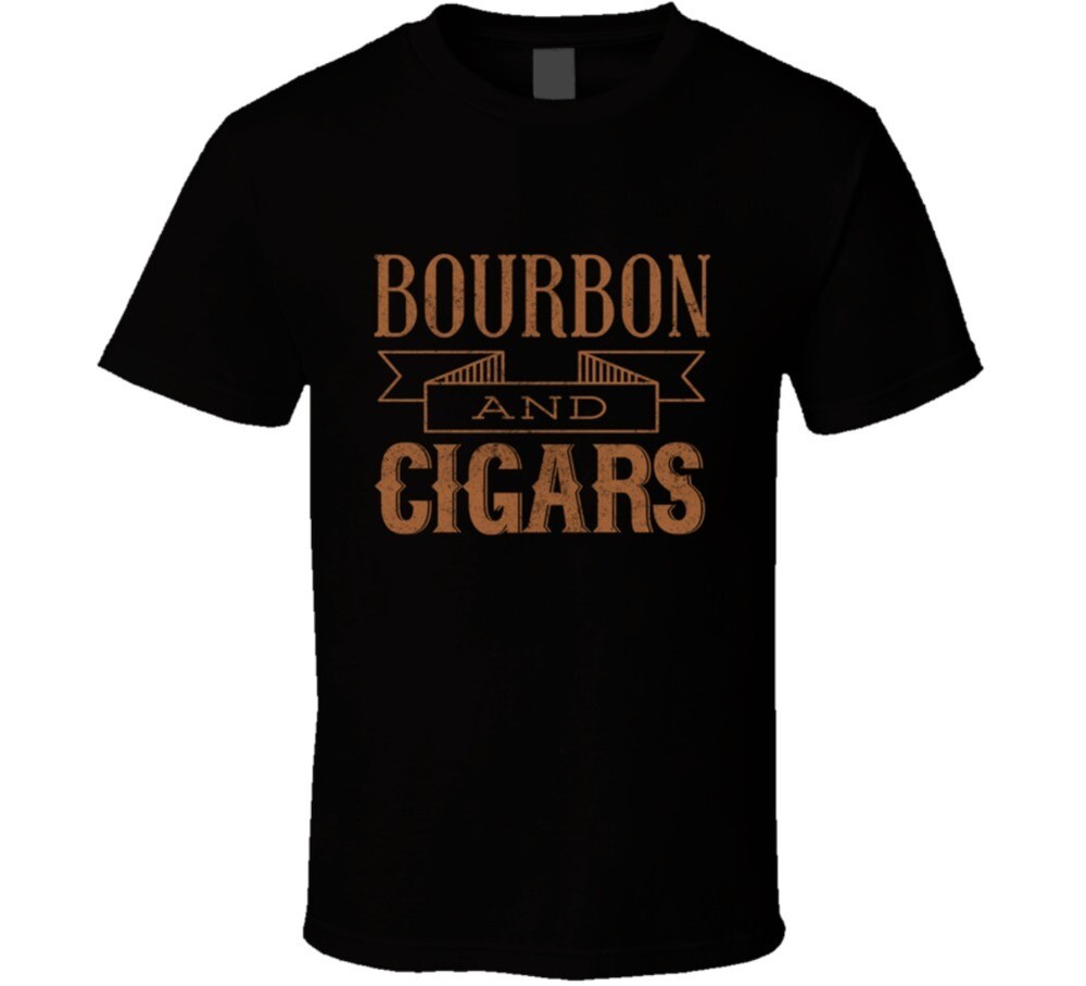 Funny Bourbon And Cigars Shirt Saying Tobacco Lovers Birthday Gift T Shirt