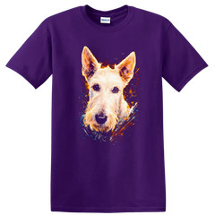 Dog Lover T Shirt Artistic Dog Portrait Colorful Fur Design Cute Tee