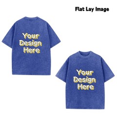 Mens Vintage Wash T Shirt Custom Front Back Print Personalized Photo Text Tee