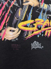 Vintage 1989 3D Emblem Just Brass Crank It Up T Shirt TeeRock n Roll Made in USA