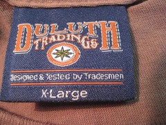 EUC- DULUTH TRADING CO. Size XL Brown Short Sleeve 100% Cotton TEE- SHIPS FREE!