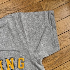 Vintage 90s Lycoming College Shirt Gray Cotton Rayon Size Small