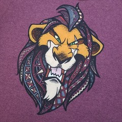 Disney The Lion King Tribal Scar Size Medium Mens Wine T-Shirt Simba Mufasa
