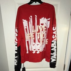 Valabasas Cascada Red Graphic Print Cotton Jersey Long Sleeve T-Shirt Men’s L