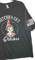 3XL Black Short Sleeve Preshrunk Cotton Tshirt USA Militia Small Town Flag Army