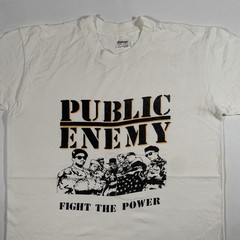 VTG Public Enemy Fight The Power Rap Tee T-Shirt Mens Large
