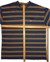 Vintage 90s GUESS Striped Ghillie Neck T Shirt Lace Up USA Made Cotton Men’s XL