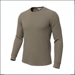Cotton Citizen Waffle Knit Long Sleeve Mens Large Gray Thermal Shirt