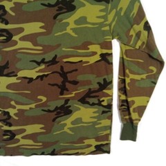 Rothco Camouflage T-Shirt Mens XL Multicolor Long Sleeve Crew Neck Cotton Blend