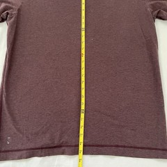 Public Rec Go-To Tee V-Neck XL Maroon Heather Pima Cotton Tencel Stretch