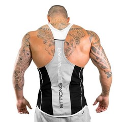 Men’s Gym Tank Top Muscle Shirt Sleeveless T Shirt Workout Fitness Training Tee