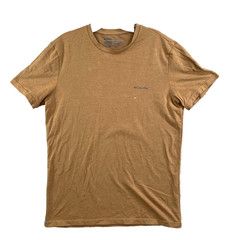 Columbia T-Shirt Mens Medium Brown Stretch Sportswear Academia Travel Workwear