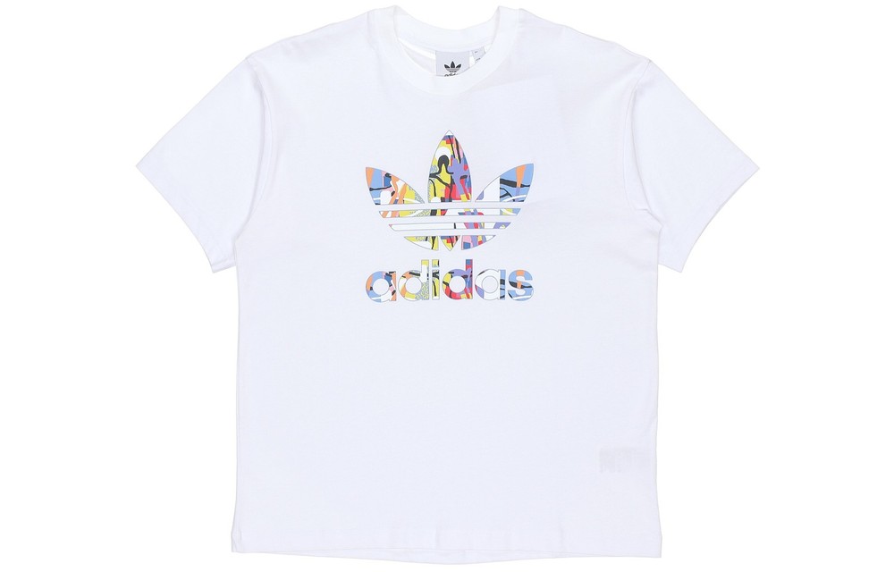 adidas Pure Color Logo Print Sports Short Sleeve T-Shirt