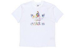 adidas Pure Color Logo Print Sports Short Sleeve T-Shirt
