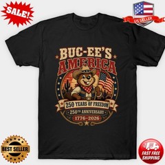 Buc-ee’s Cowboy 250 Freedom T-Shirt 250th Anniversary T-Shirt S-5XL
