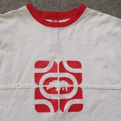 Ecko Unlt Shirt Mens Large White Red Rhino #72 Logo Front Back Hip Hop Y2k