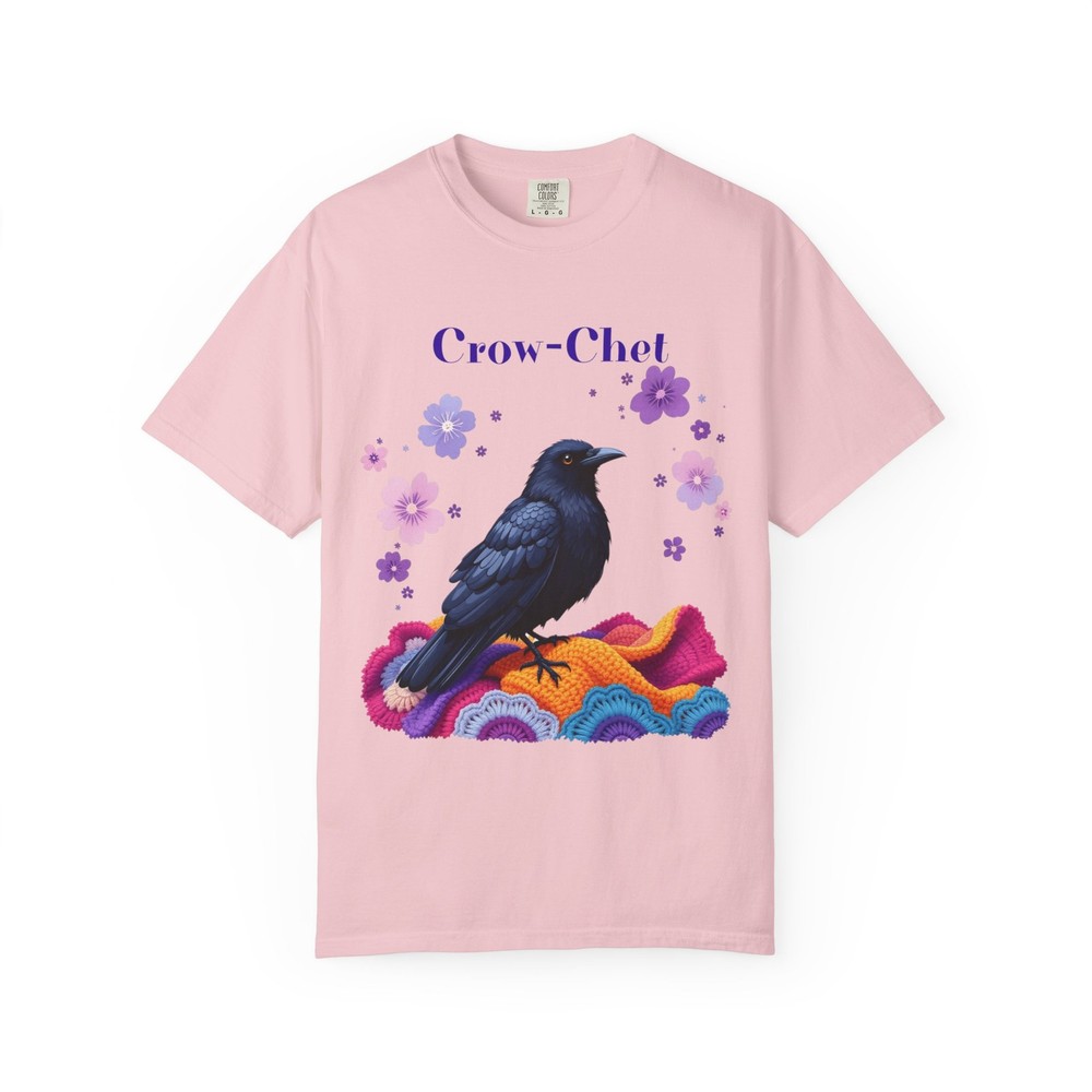 Crow-Chet T-Shirt Comfort Colors Unisex Dark CottageCore Crochet Humor Whimsical