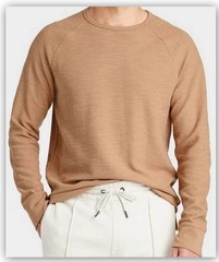 Men’s Long Sleeve TEXTURED PULLOVER Shirts Crewneck Goodfellow