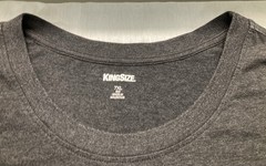 men’s 7xl big Kingsize crewneck s sleeve pocket tee shirt Heather Charcoal Grey
