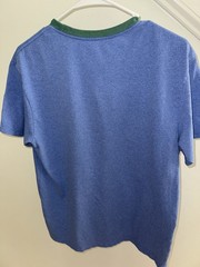 Patagonia Mens Shop Sticker Pocket Tee Shirt Medium Blue Crewneck Casual Outdoor