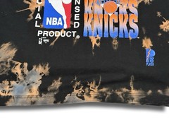 VTG 90s Pro Player Property of New York Knicks Tie Dye Black T-Shirt Made in USA