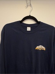 Madison River Brewing Co Long Sleeve T Shirt M Navy Blue Belgrade MT Beer NWOT