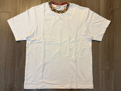 Burberry Check Trim Cotton Tee Shirt white sz XL