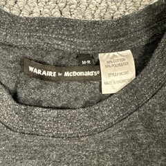 McDonalds Employee Uniform T-Shirt Medium Gray Short Sleeve Work Fast Food