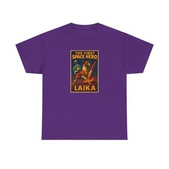 Laika The First Space Hero Shirt Soviet Space Dog Cosmonaut Cotton Unisex