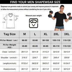 Men Slimming Body Shaper Posture Corrector Vest Abdomen Compression T-Shirt Tops