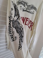 Budweiser King of Beers 1876 Eagle Pacsun Cream Med Long Sleeve Graphic T-Shirt