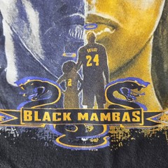 Kobe & Gigi Bryant Black Mambas Memorial Black Graphic T-Shirt Adult XL 0064