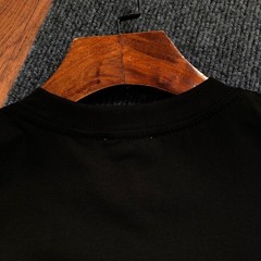 Prada 2026 new three-dimensional embroidered logo round neck short T